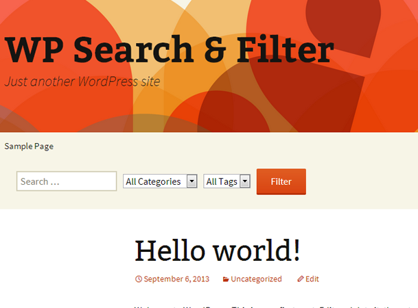 Wordpress search filter a simple search and filtering plugin for taxonomies designs code